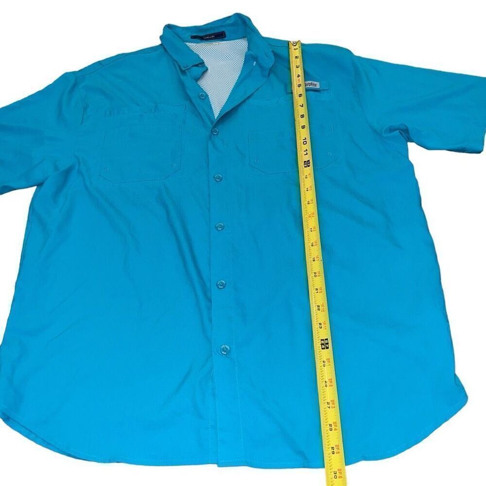 COLUMBIA Tamiami Blue Vented UPF 40 Shirt Size XL - Picture 7 of 7
